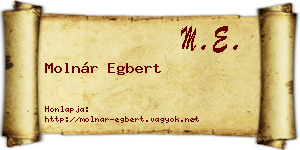 Molnár Egbert névjegykártya